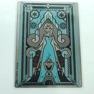 Elsa Olaf Frozen Card Fun Disney 100th Anniversary Carnival Metal Card